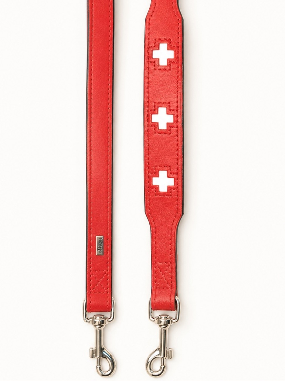 HUNTER Swiss Red Leather Dog Training Leash 3 Way Adjustable 200cm Germany